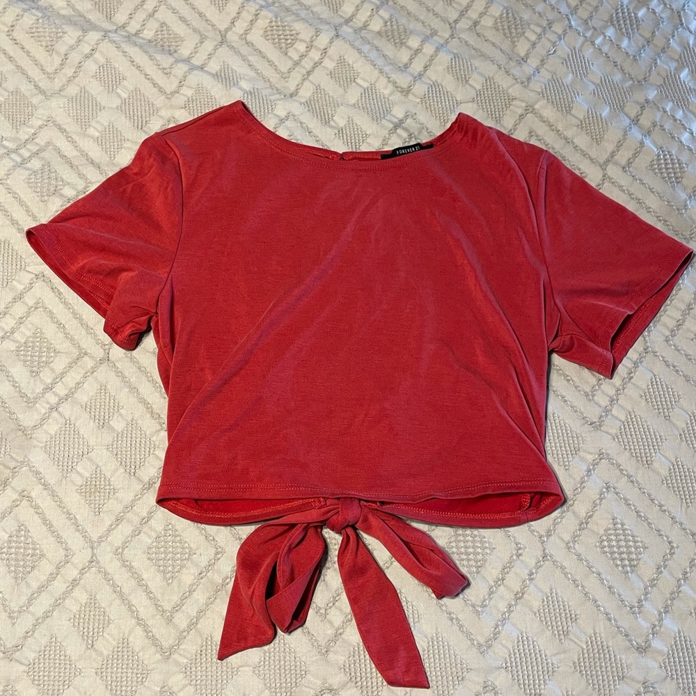 Forever 21 open back short sleeve shirt